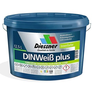 Diesco DIN Weiß Plus Wandfarbe Innenfarbe 5 Liter