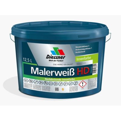 Diessner Malerweiß HD Hochdeckende Innenfarbe 12,5 Liter