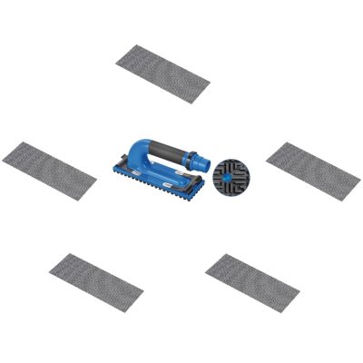 Storch Handschleifer 230 x 80 mm mit Absaugung + Storch FineXX®Grid 93x285mm P 80  (5 er Pack)