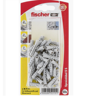 Fischer Dübel S 5 GK 50 Stück