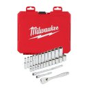 Milwaukee Ratschen- und Steckschlüsseleinsatz Set 1/4" metrisch 28-teilig
