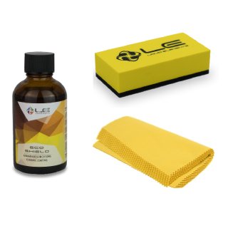 Liquid Elements ECO Shield Keramikbeschichtung 50 ml + Applikator Block gelb + 10er Set Scatter