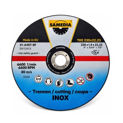 Samedia TKE Korund-Trennscheibe INOX 230 x 1,9 x 22,23 mm 25 Stück-Set