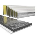 Rollladendeckel Schallschutz mit Flex-Schaum & Schwerfolie 140 mm 2000 mm lang