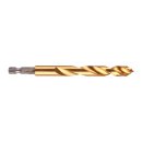 SHOCKWAVE Metallbohrer HSS-G RED HEX Titan 1/4" 10,2...