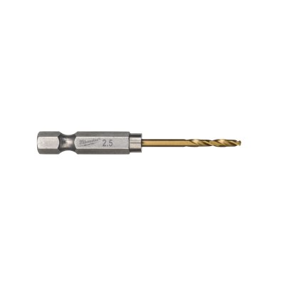 SHOCKWAVE Metallbohrer HSS-G RED HEX Titan 1/4"  10er Pack 2,5 x 62 mm