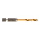 SHOCKWAVE Metallbohrer HSS-G RED HEX Titan 1/4"...