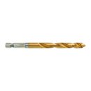 SHOCKWAVE Metallbohrer HSS-G RED HEX Titan 1/4"  5er...