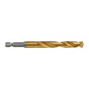 SHOCKWAVE Metallbohrer HSS-G RED HEX Titan 1/4"  5er...