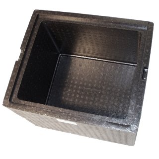 EPP-Kühlbox groß schwarz glatt mit Unterteil und Deckel