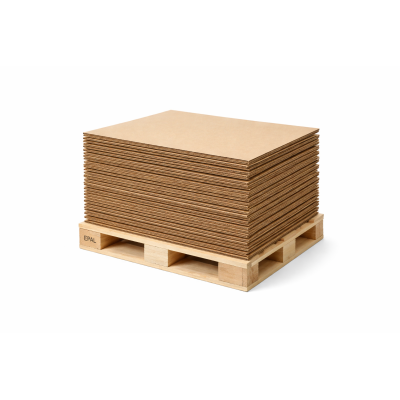 Paletten Zwischenlage Wellpappe 600 x 800 mm Braun| Stabiler Karton Zuschnitt für Palette| B-Welle / BE-Welle