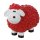Deko-Schaf Rot – Stilvolle Gartenfigur aus Polyresin | 45 cm