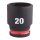 SHOCKWAVE Schlagnuss 3/8" kurz 20 x 34 mm