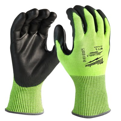 Hi-Vis Schnittschutzhandschuhe Klasse 4/D Größe 10 (XL)