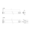 Cherubini Rohrmotor MOVI (Roll) Ø45 versch. Modelle + Adapter u. Mitnehmer SW60 + Lager