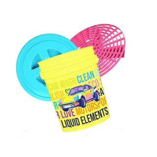Liquid Elements Wascheimer 20 l inkl. Schmutzsieb und Deckel Pop Art