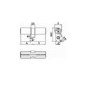 greenteQ Profil-Doppelzylinder SX 70 GF 30/40 mit 3...