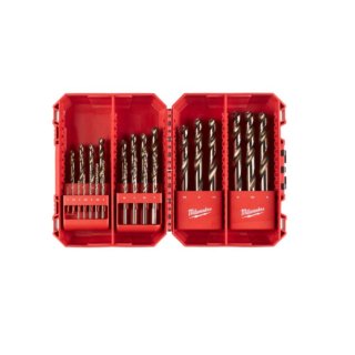 Milwaukee HSS-G RED COBALT Metallbohrer HSS-G Co 25-tlg. Set in PACKOUT kompatibler Kassette