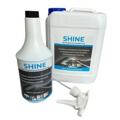 Unikum SHINE Sprühglanzversiegelung SET 5 Liter + 1 Liter Sprühflasche