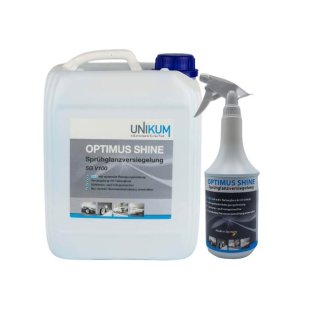 Unikum OPTIMUS SHINE Sprühglanzversiegelung SET 5 Liter + 1 Liter Sprühflasche