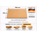Paletten Zwischenlage Wellpappe 780 x 570 mm Braun| Stabiler Karton Zuschnitt für Palette| BE-Welle (100 Stück)