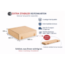 Karton für Autoreifen 680x680x220 mm – FEFCO 0201 Versandkarton, B/E-Welle, braun, extra stabil