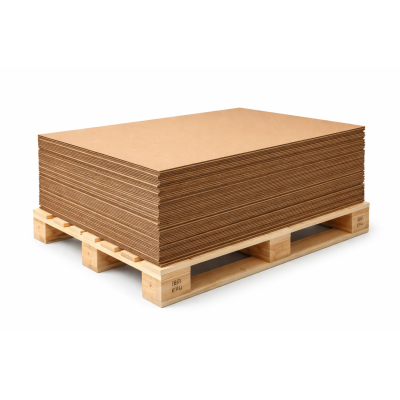 Paletten Zwischenlage Wellpappe 1140 x 780 mm Braun| Stabiler Karton Zuschnitt für Palette| BE-Welle (1 Stück)