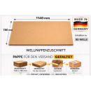 Paletten Zwischenlage Wellpappe 1140 x 780 mm Braun| Stabiler Karton Zuschnitt für Palette| BE-Welle (1 Stück)