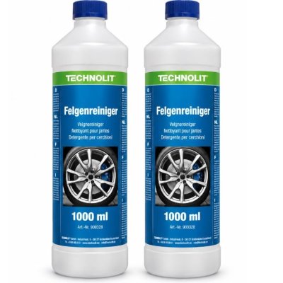 Technolit 2x Felgenreiniger 1 Liter  inkl. Sprühkopf (ehem. Iwetec Extrem-Bremsstaubentferner)