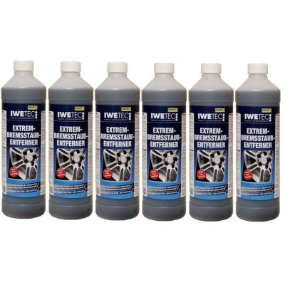 Iwetec 6 x Extrem-Bremsstaubentferner 1 Liter, inkl. Sprühkopf