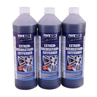 Iwetec 3 x Extrem-Bremsstaubentferner 1 Liter, inkl. Sprühkopf