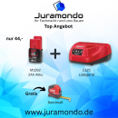 Aktion Milwaukee C12C Ladegerät + M12B2 2Ah Akku + Gratis Bandmaß