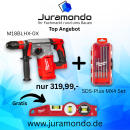 Aktion Milwaukee M18BLHX-0X M18™ Bürstenloser Akku-Kombihammer + SDS-Plus MX4 Set + Alu Wasserwaage