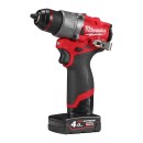 Aktion M12FPD2-402X FUEL™ Akku-Kompakt-Schlagbohrschrauber + Bit Set + Bandmaß + Wasserwaage