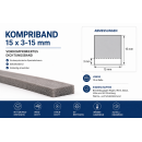 PRIMO Kompriband 15 x 3–15 mm | 12 m Rolle |...