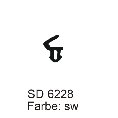 Primo Sonderdichtung für Kunststoff-/Aluminium Fenstersysteme SD6228 schwarz