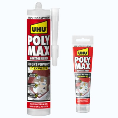 UHU PolyMax Montagekleber Sofort Power transparent Veschiedene Ausführungen