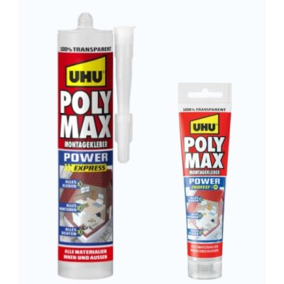 UHU PolyMax Montagekleber Power transparent Verschiedene Ausführungen