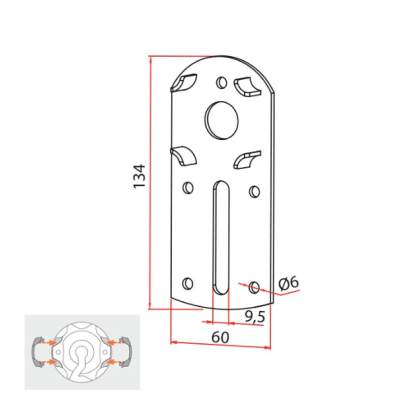 Cherubini Motorlager 134 x 60 mm