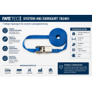 Iwetec System 400 Zurrgurt 1-teilig 4 m mit Ratsche | LC 500/800 daN | 25 mm