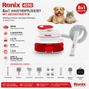 Ronix Tools 8 in 1 Haustierpflegeset | Tierhaarschneider mit Absaugfunktion | 300 W | 4 L Behälter