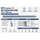BTI bautec K8 Betonschraube | 7,5 x 150 mm | universal...