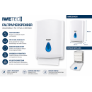 IWETEC Falthandtuchspender abschließbar | Kunststoff | für 3 Pack à 200 Blatt