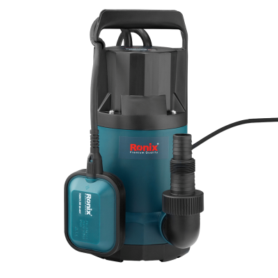 Ronix Tools Tauchpumpe 750 W | 12.500 l/h | Förderhöhe 8,5 m | Schwimmerschalter | IPX8