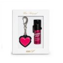 KH-Security " Mein Schutzengel " Herzalarm soft touch (Schwarz/Pink) + Pfefferspray Lady Pink "Schutzengel" 15 ml