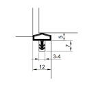 PRIMO Holzzargendichtung Lignum 34 | 3-4 mm Nut | Türdichtung Innentür Zargendichtung