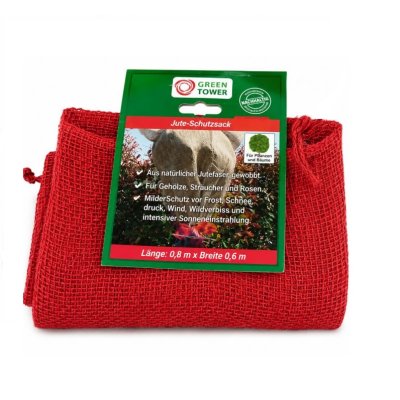Green Tower Jute-Schutzsack Rot 80x60 cm