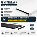 Kunststoff-Fensterbank LD 36 - für den Innenbereich | ansprechende, moderne Dekore | robust & pflegeleicht