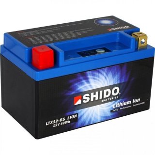 Shido LTX12-BS Lithium Ion Batterie Motorradbatterie YTX12-BS 12V