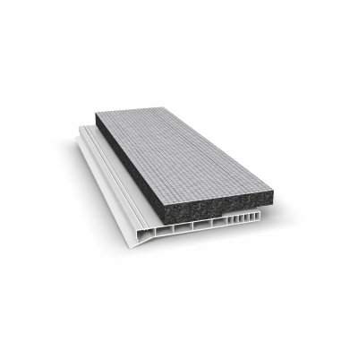 Rollladenkastendeckel mit Flex-Schaum weiß 120mm 1800mm